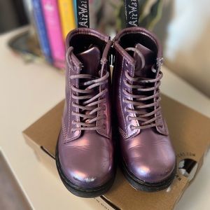 Girls Dr. Marten Pink Lavender Purple Boots - Size 10 (toddler/kid)